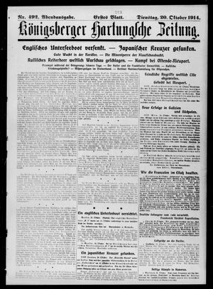Königsberger Hartungsche Zeitung vom 20.10.1914
