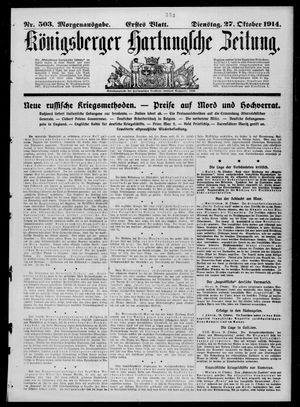 Königsberger Hartungsche Zeitung vom 27.10.1914