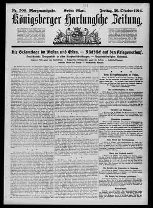 Königsberger Hartungsche Zeitung vom 30.10.1914