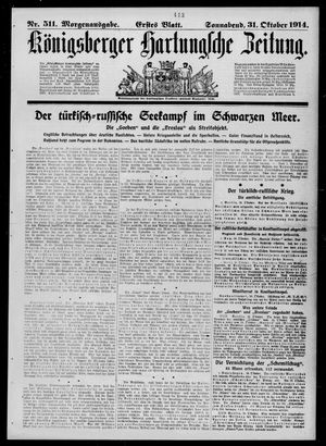 Königsberger Hartungsche Zeitung vom 31.10.1914