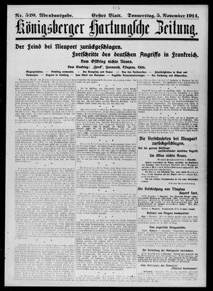 Königsberger Hartungsche Zeitung vom 05.11.1914