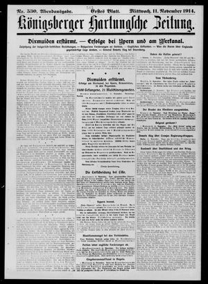 Königsberger Hartungsche Zeitung on Nov 11, 1914