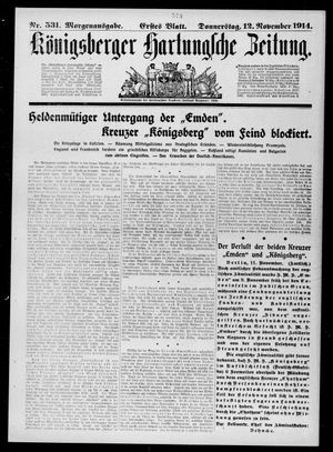 Königsberger Hartungsche Zeitung vom 12.11.1914