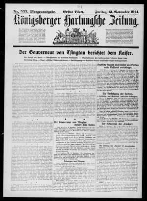 Königsberger Hartungsche Zeitung vom 13.11.1914