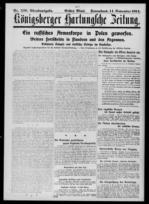 Königsberger Hartungsche Zeitung vom 14.11.1914