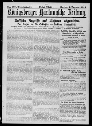 Königsberger Hartungsche Zeitung vom 04.12.1914