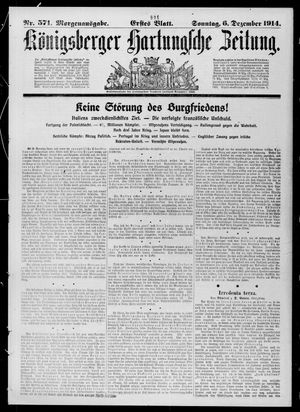 Königsberger Hartungsche Zeitung on Dec 6, 1914