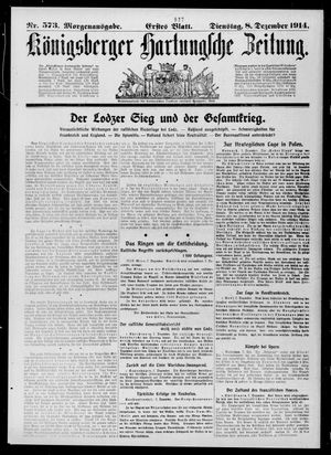 Königsberger Hartungsche Zeitung on Dec 8, 1914