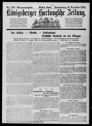 Königsberger Hartungsche Zeitung vom 10.12.1914
