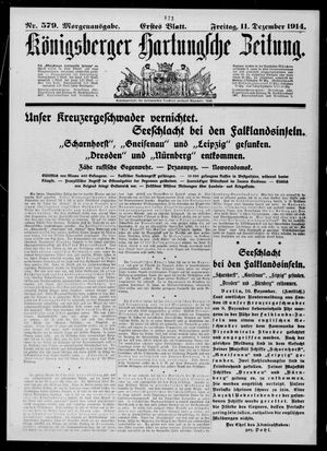 Königsberger Hartungsche Zeitung vom 11.12.1914