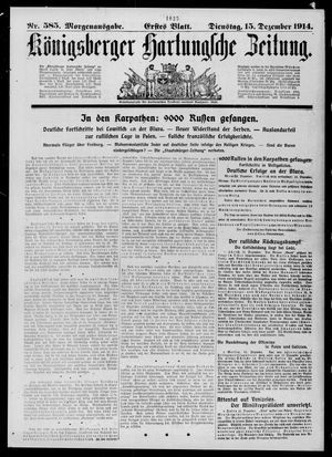 Königsberger Hartungsche Zeitung vom 15.12.1914