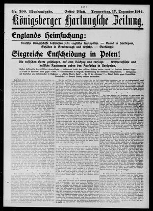 Königsberger Hartungsche Zeitung vom 17.12.1914