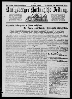 Königsberger Hartungsche Zeitung vom 23.12.1914