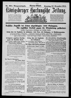 Königsberger Hartungsche Zeitung vom 27.12.1914