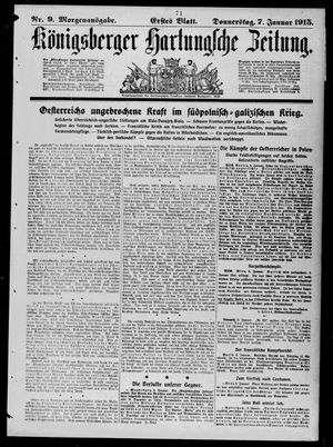 Königsberger Hartungsche Zeitung vom 07.01.1915