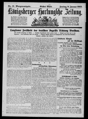 Königsberger Hartungsche Zeitung vom 08.01.1915