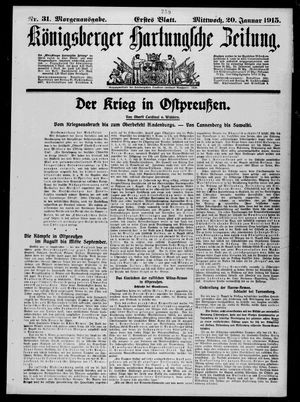 Königsberger Hartungsche Zeitung vom 20.01.1915