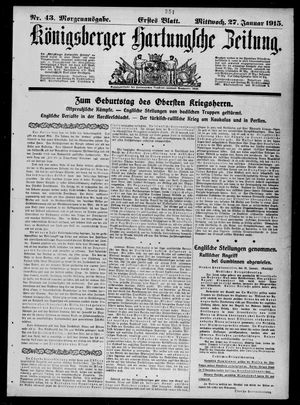 Königsberger Hartungsche Zeitung vom 27.01.1915