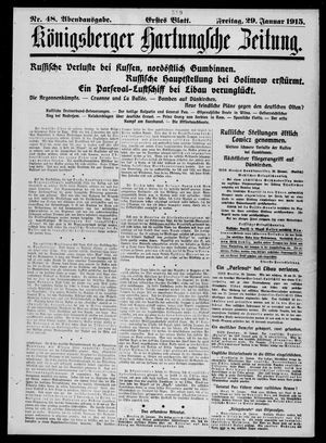 Königsberger Hartungsche Zeitung vom 29.01.1915