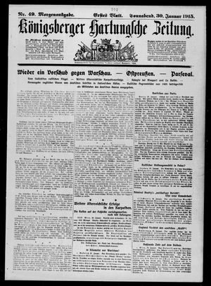 Königsberger Hartungsche Zeitung vom 30.01.1915