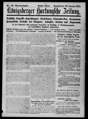 Königsberger Hartungsche Zeitung on Jan 30, 1915