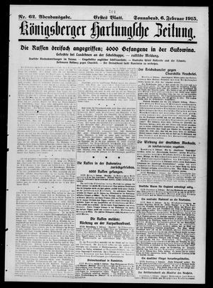 Königsberger Hartungsche Zeitung vom 06.02.1915