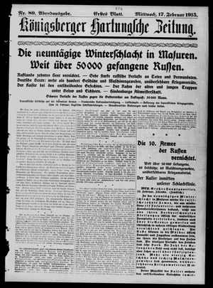Königsberger Hartungsche Zeitung vom 17.02.1915