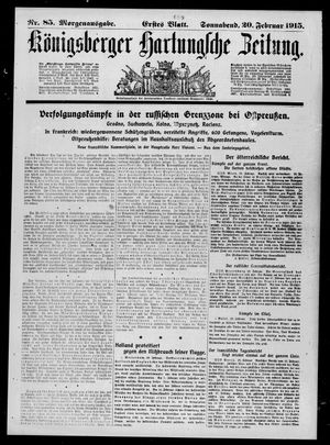 Königsberger Hartungsche Zeitung vom 20.02.1915