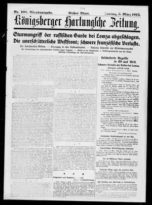 Königsberger Hartungsche Zeitung vom 05.03.1915