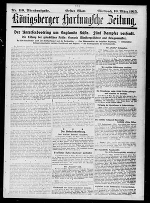 Königsberger Hartungsche Zeitung vom 10.03.1915