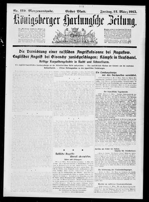 Königsberger Hartungsche Zeitung vom 12.03.1915