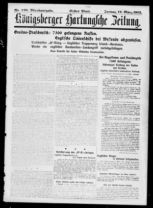 Königsberger Hartungsche Zeitung on Mar 12, 1915