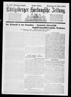 Königsberger Hartungsche Zeitung vom 16.03.1915