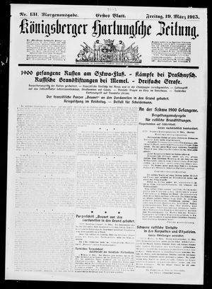 Königsberger Hartungsche Zeitung vom 19.03.1915