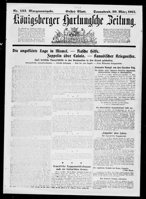 Königsberger Hartungsche Zeitung vom 20.03.1915