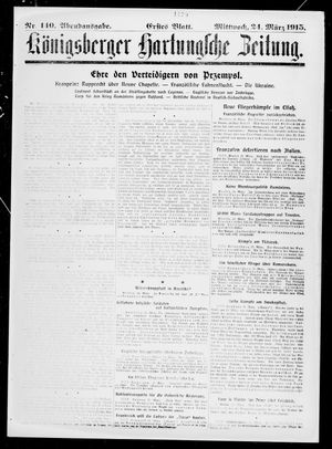 Königsberger Hartungsche Zeitung on Mar 24, 1915