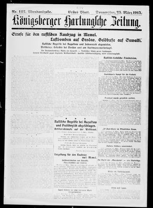 Königsberger Hartungsche Zeitung vom 25.03.1915