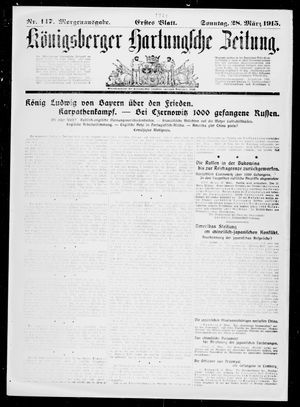 Königsberger Hartungsche Zeitung on Mar 28, 1915