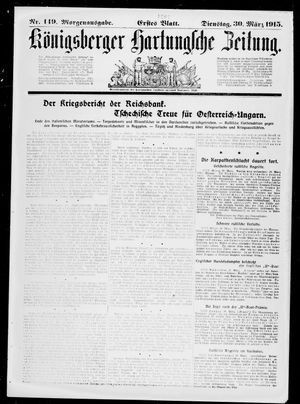 Königsberger Hartungsche Zeitung on Mar 30, 1915