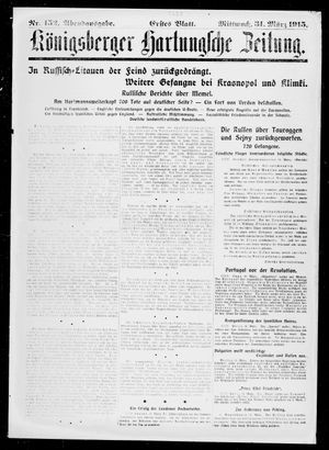Königsberger Hartungsche Zeitung vom 31.03.1915