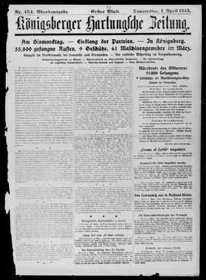 Königsberger Hartungsche Zeitung vom 01.04.1915