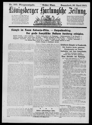 Königsberger Hartungsche Zeitung vom 10.04.1915