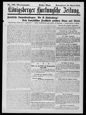 Königsberger Hartungsche Zeitung on Apr 10, 1915