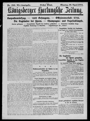 Königsberger Hartungsche Zeitung vom 19.04.1915