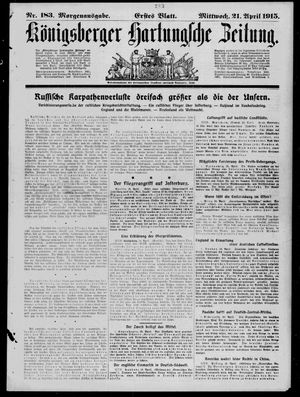 Königsberger Hartungsche Zeitung on Apr 21, 1915