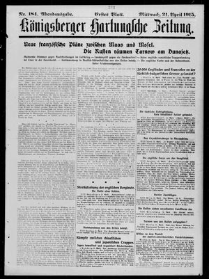 Königsberger Hartungsche Zeitung vom 21.04.1915