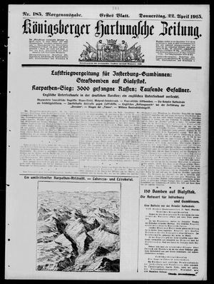 Königsberger Hartungsche Zeitung vom 22.04.1915
