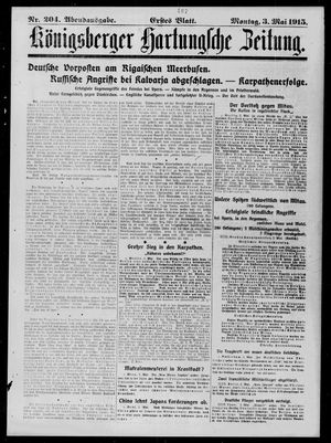 Königsberger Hartungsche Zeitung vom 03.05.1915