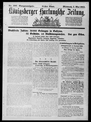 Königsberger Hartungsche Zeitung on May 5, 1915