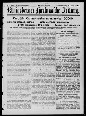 Königsberger Hartungsche Zeitung on May 6, 1915